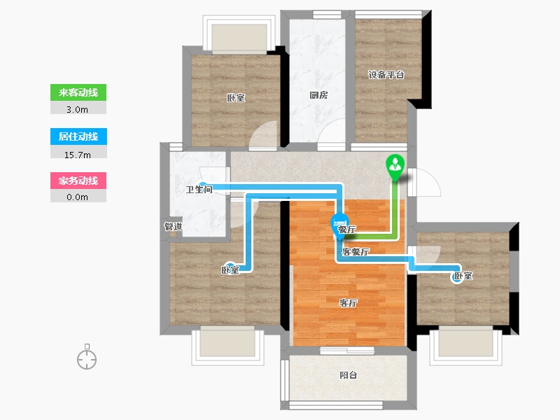 云南省-昆明市-中建龙熙国际-61.11-户型库-动静线