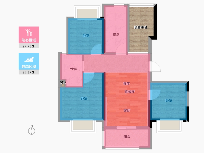 云南省-昆明市-中建龙熙国际-61.11-户型库-动静分区