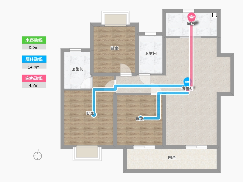 江苏省-无锡市-世茂璀璨时光-93.35-户型库-动静线