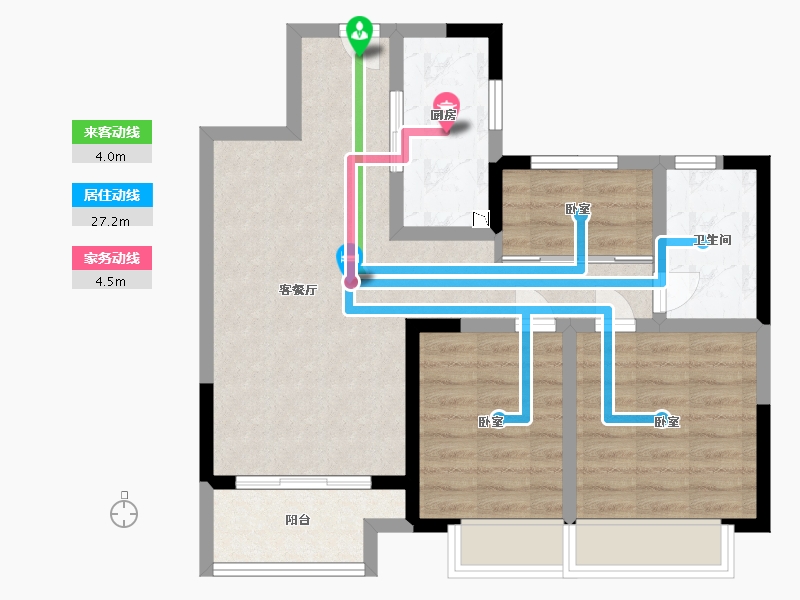 江苏省-无锡市-融创西羲里-71.00-户型库-动静线