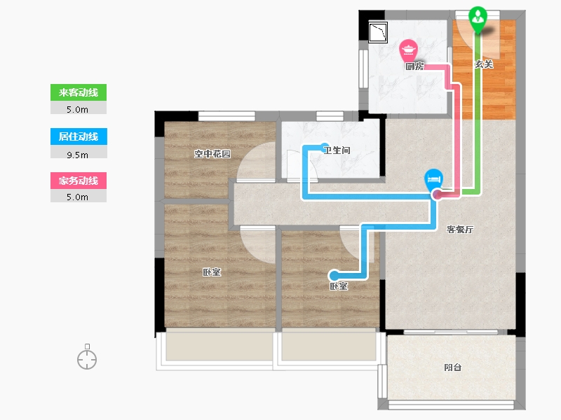 江苏省-南京市-欧洲城玖禧澜湾-60.01-户型库-动静线