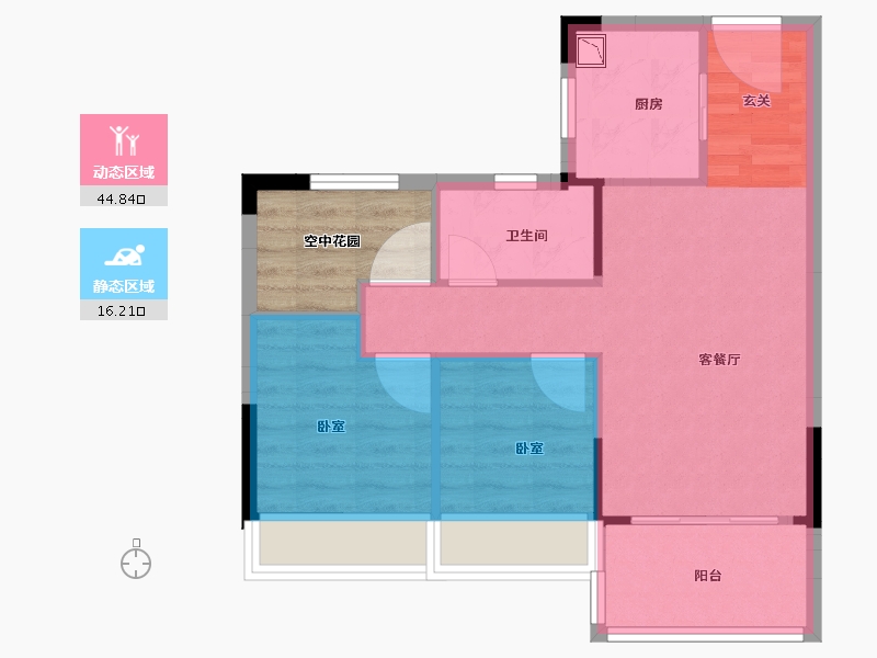 江苏省-南京市-欧洲城玖禧澜湾-60.01-户型库-动静分区