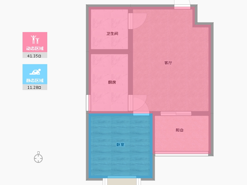 陕西省-渭南市-香滨城-46.55-户型库-动静分区