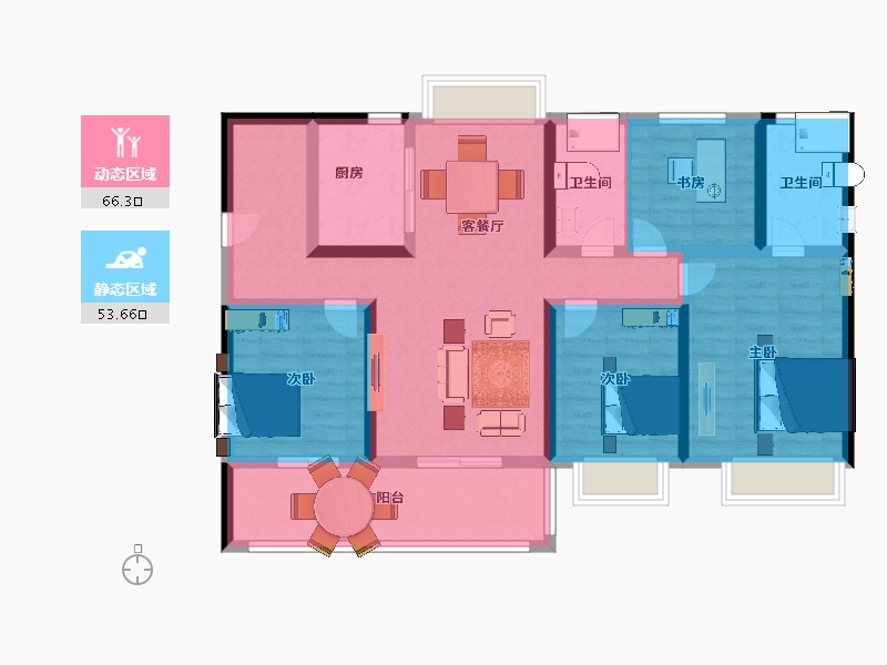 江苏省-南京市-蓝光睿创新筑-106.00-户型库-动静分区