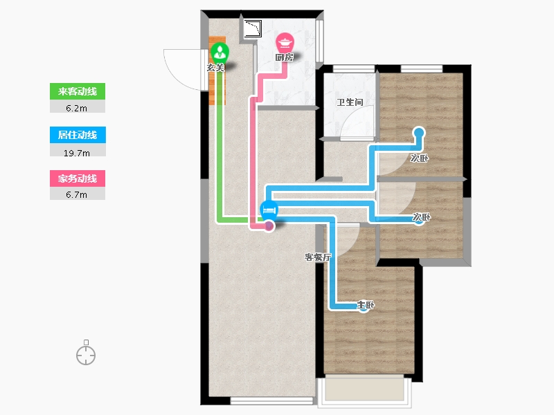 陕西省-西安市-凤栖云筑-76.00-户型库-动静线