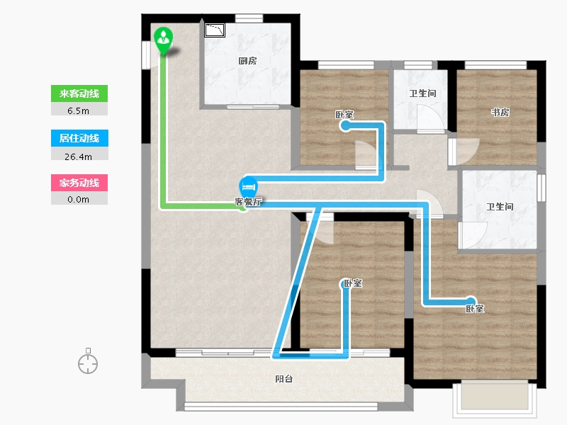 江苏省-无锡市-弘阳通银棠樾锦园-98.00-户型库-动静线