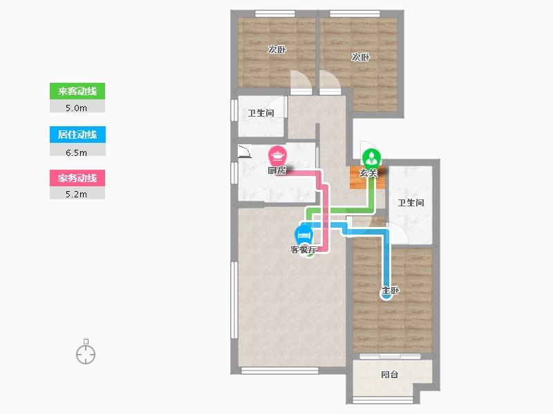 陕西省-西安市-中南春风里-77.26-户型库-动静线