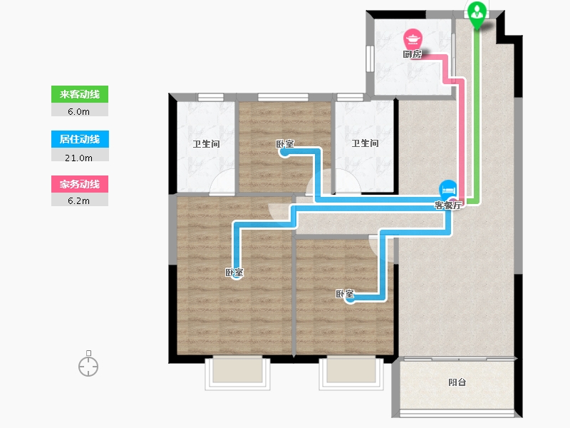 江苏省-无锡市-华润置地公元汇-94.26-户型库-动静线