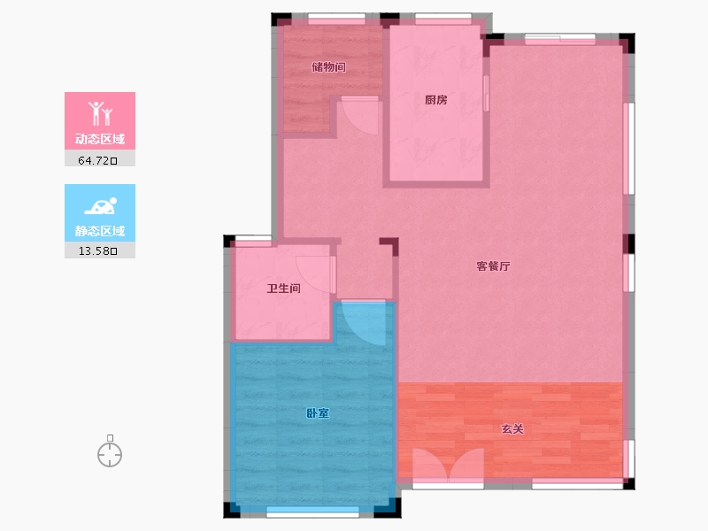 江苏省-南京市-欧洲城玖禧澜湾-72.04-户型库-动静分区