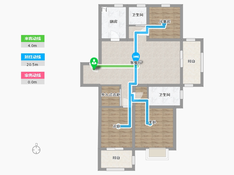 陕西省-西安市-西安新城吾悦广场-91.10-户型库-动静线