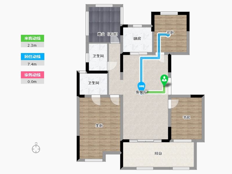 黑龙江省-哈尔滨市-融创西双版纳旅游度假区-109.42-户型库-动静线