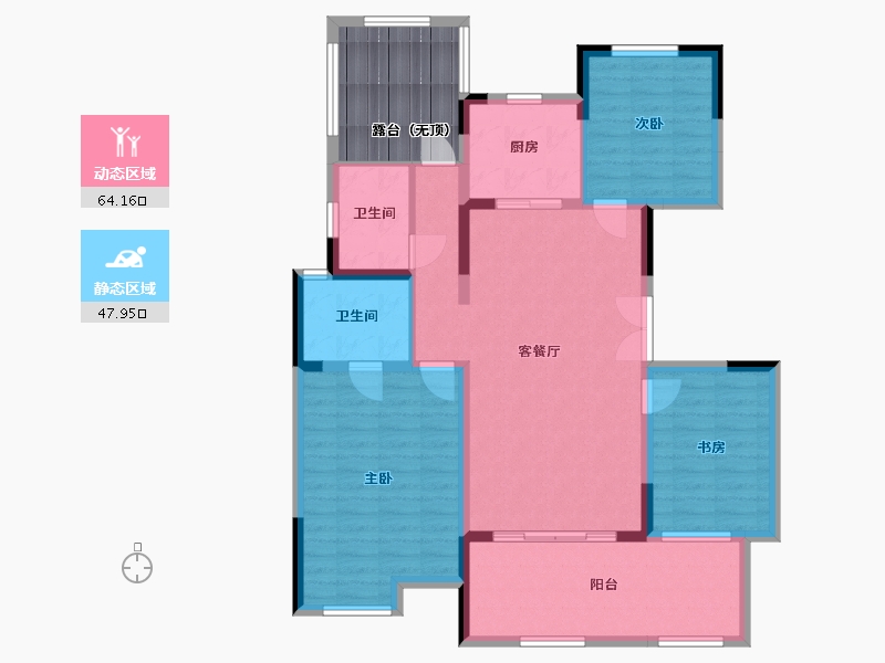 黑龙江省-哈尔滨市-融创西双版纳旅游度假区-109.42-户型库-动静分区