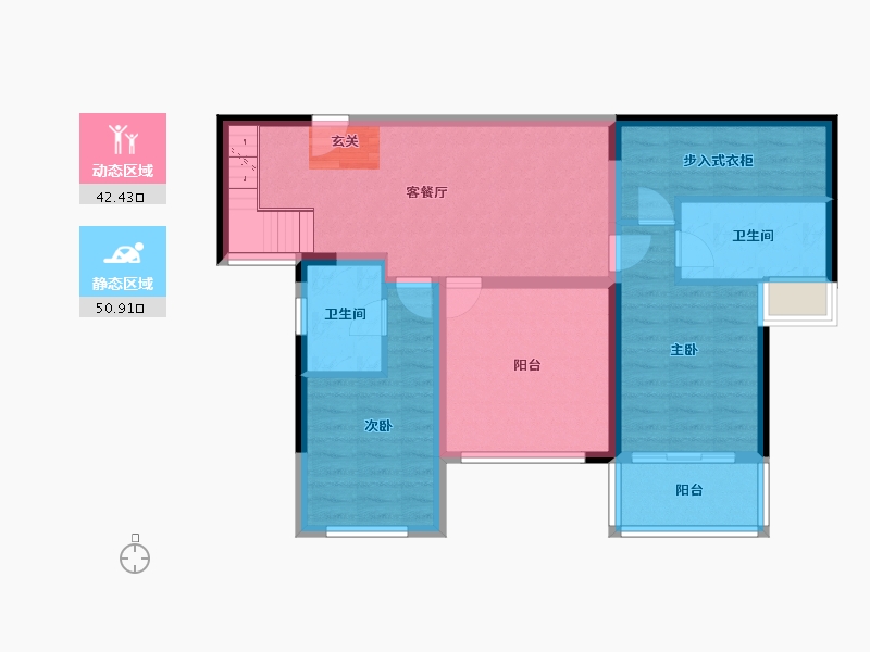 云南省-昆明市-新希望观澜汇-83.04-户型库-动静分区