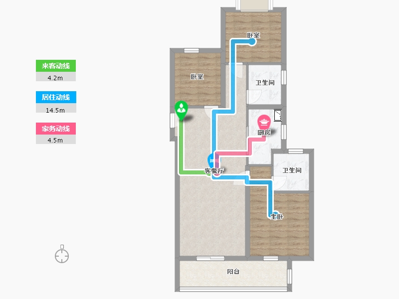 江苏省-无锡市-中洲崇安府-79.01-户型库-动静线