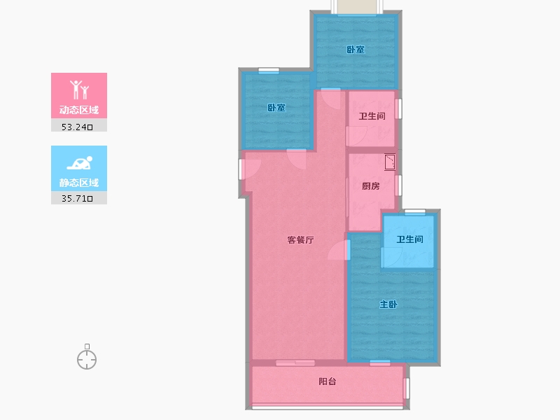 江苏省-无锡市-中洲崇安府-79.01-户型库-动静分区