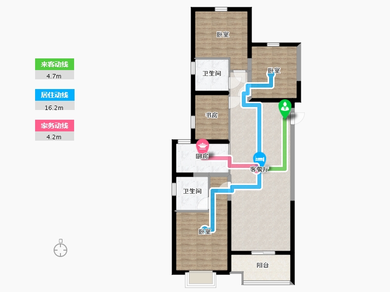 陕西省-西安市-领航悦宸-103.77-户型库-动静线