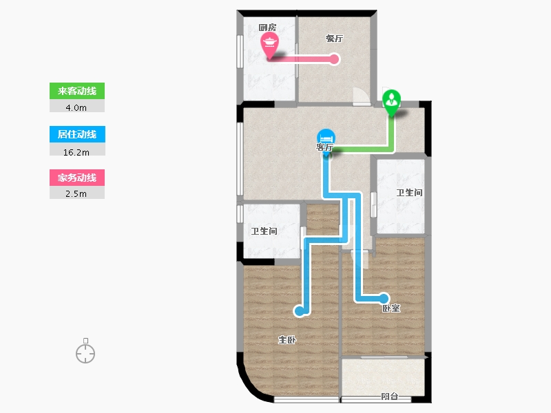 江苏省-无锡市-洋溪华庭公寓-91.00-户型库-动静线