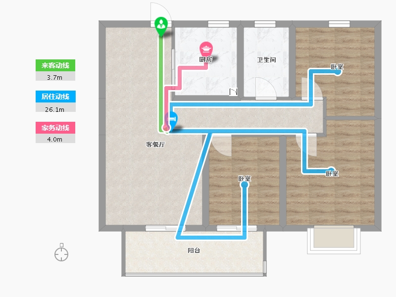 江苏省-无锡市-世茂璀璨时光-79.38-户型库-动静线