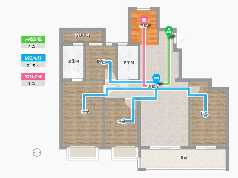 江苏省-无锡市-融创惠山映-100.00-户型库-动静线