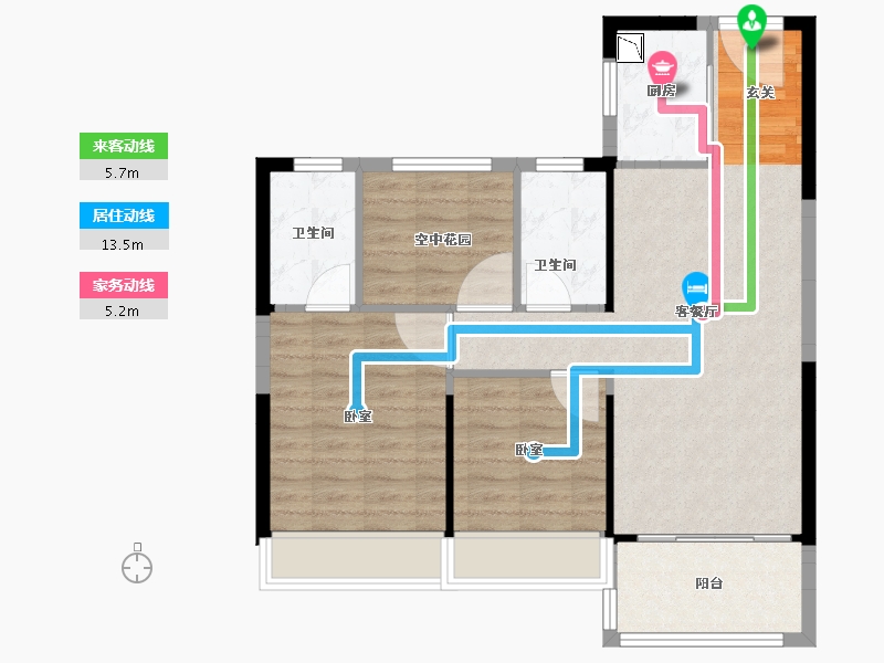 江苏省-南京市-欧洲城玖禧澜湾-78.01-户型库-动静线