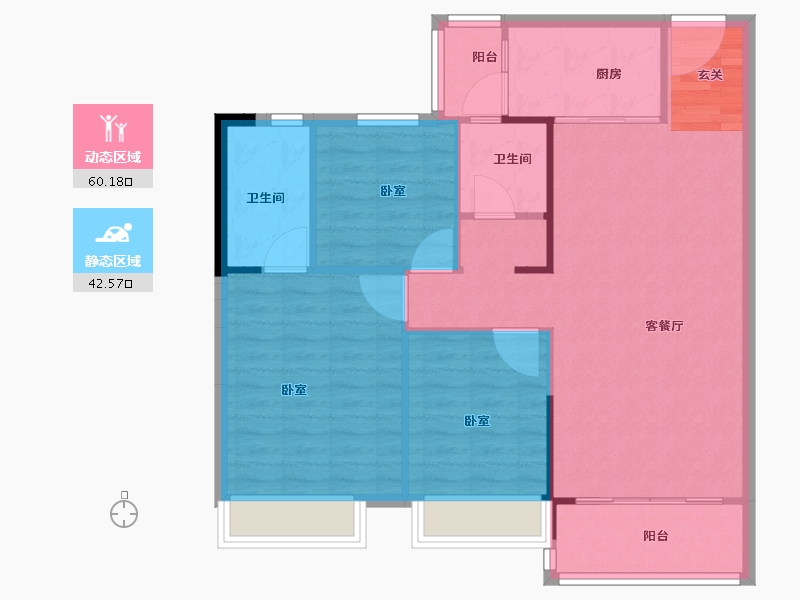 江苏省-南京市-欧洲城玖禧澜湾-94.00-户型库-动静分区