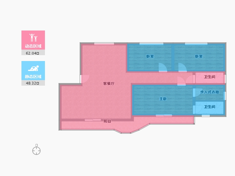 陕西省-渭南市-香滨城-97.48-户型库-动静分区