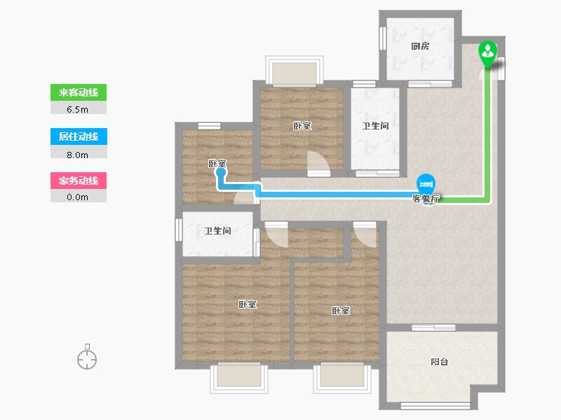 江苏省-无锡市-玺悦珑庭-102.78-户型库-动静线