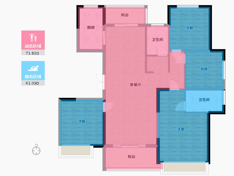 江苏省-徐州市-东方兰园-120.00-户型库-动静分区