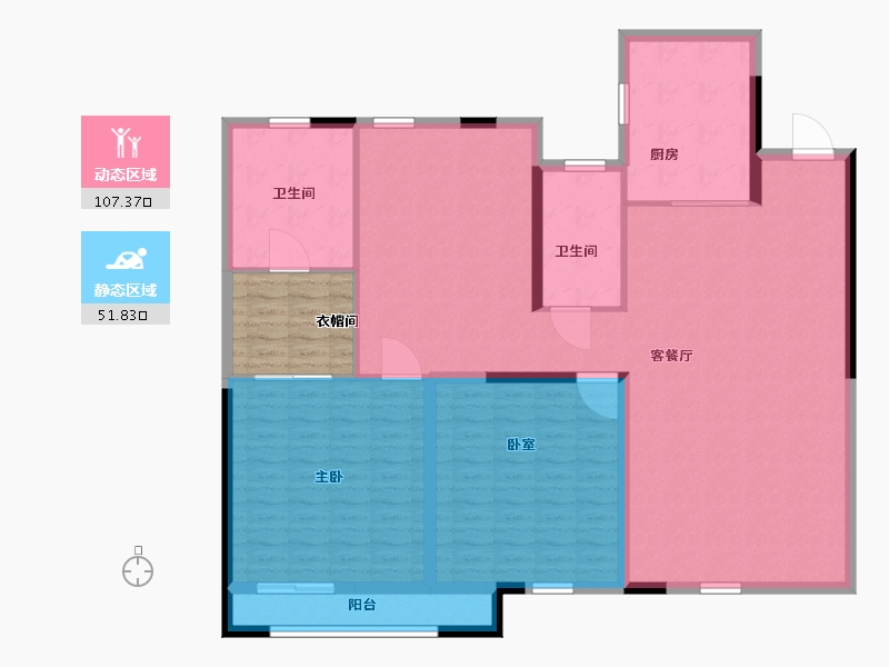 江苏省-无锡市-洛城紫园-153.01-户型库-动静分区