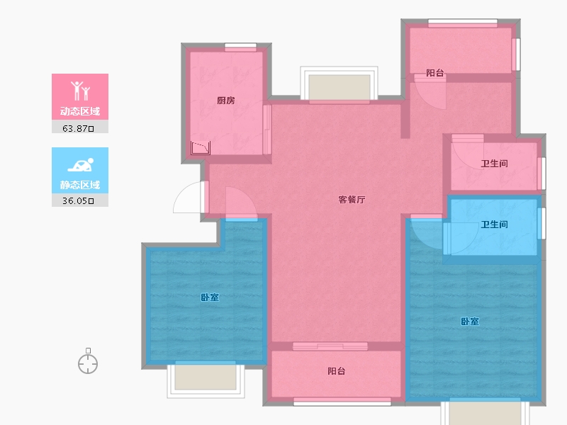 江苏省-徐州市-中海熙岸华府-88.00-户型库-动静分区