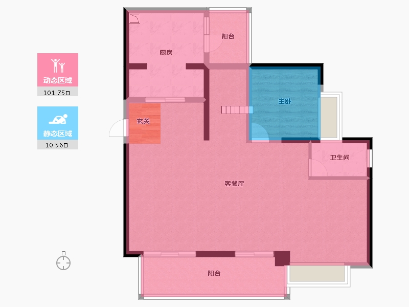 云南省-昆明市-新希望观澜汇-101.78-户型库-动静分区