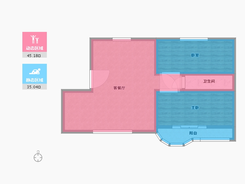 陕西省-渭南市-香滨城-71.83-户型库-动静分区