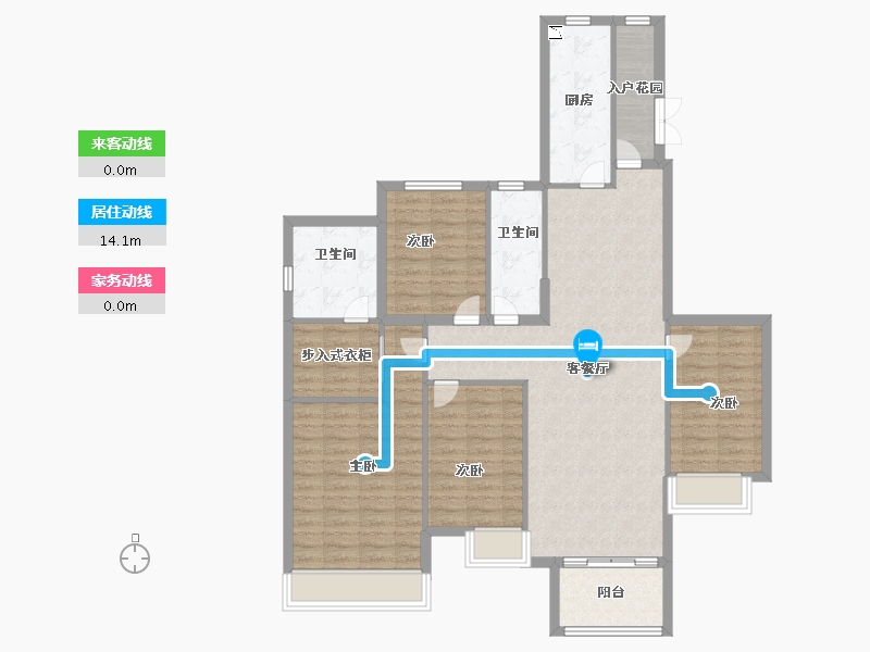 黑龙江省-大庆市-恒大御湖庄园-113.83-户型库-动静线