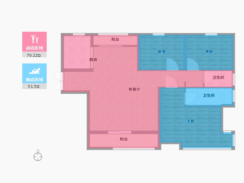 陕西省-渭南市-海兴漫香郡-110.01-户型库-动静分区