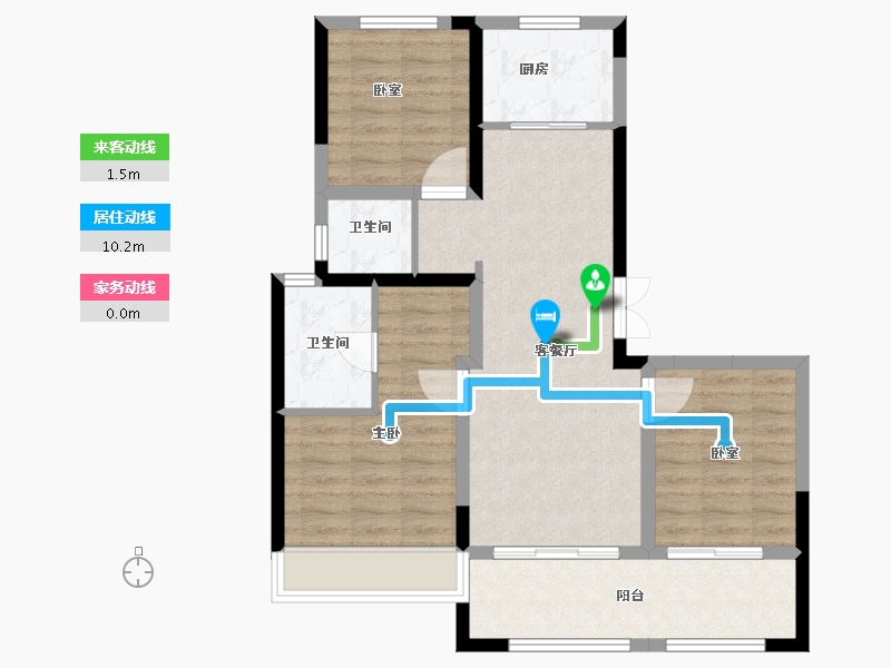 陕西省-西安市-西安蓝光长岛国际社区-79.39-户型库-动静线