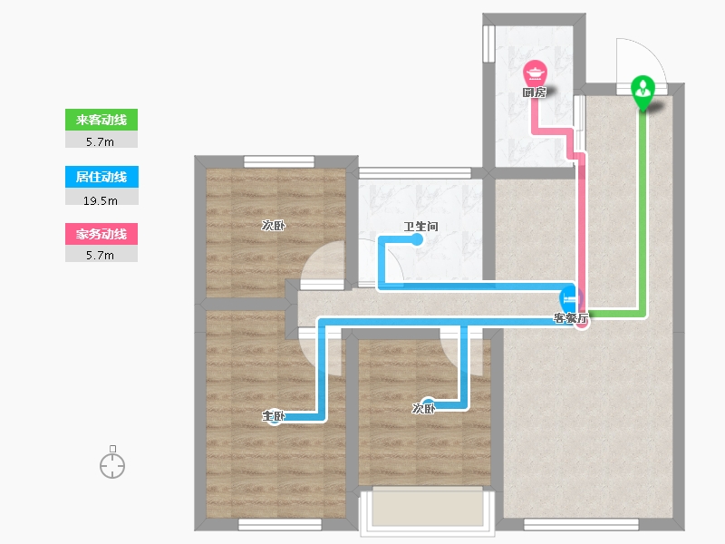 黑龙江省-牡丹江市-融创·冰雪影都-73.94-户型库-动静线