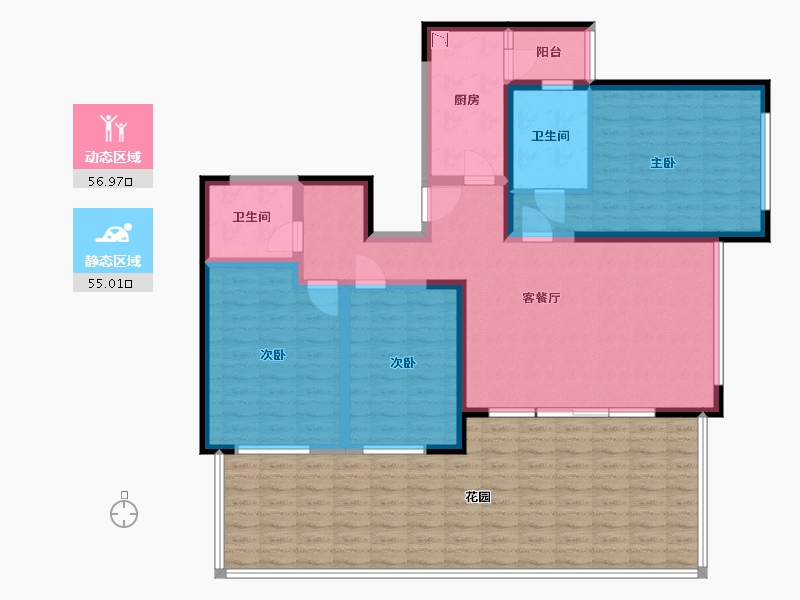 云南省-保山市-翰樘城 逸府-141.02-户型库-动静分区