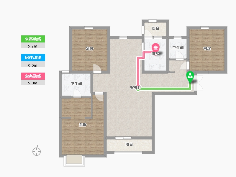 陕西省-西安市-国润城-111.00-户型库-动静线