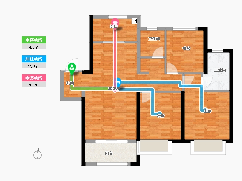 陕西省-西安市-朗诗未来街区-82.00-户型库-动静线