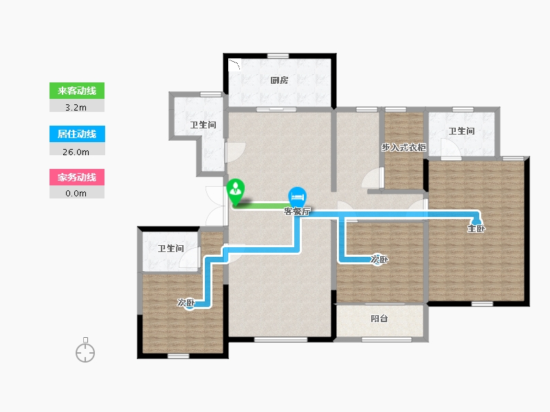 陕西省-西安市-德杰国际城-200.58-户型库-动静线