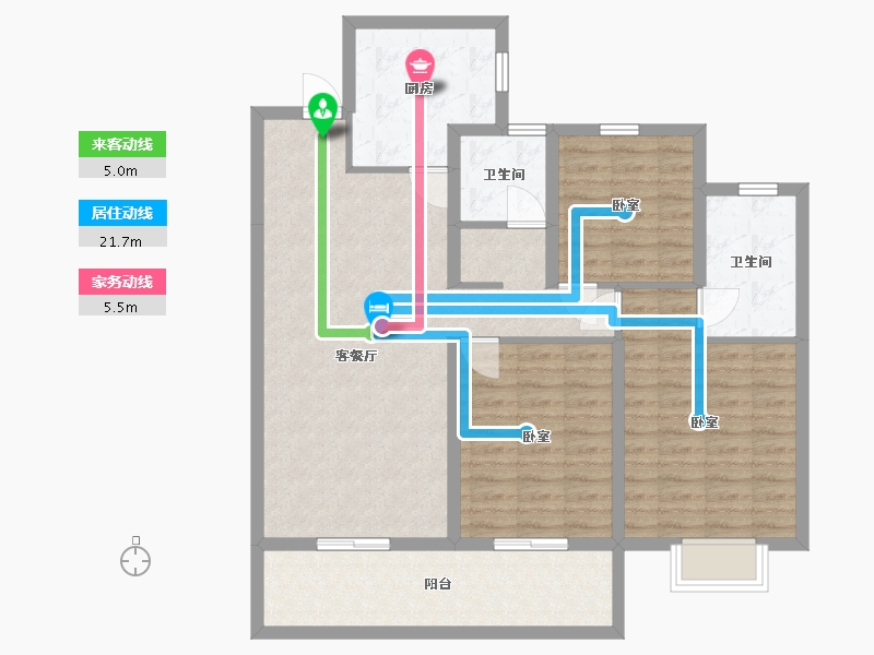 江苏省-无锡市-世茂璀璨时光-99.43-户型库-动静线