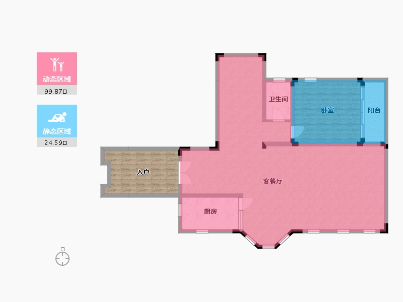 海南省-三亚市-碧桂园珊瑚宫殿-126.49-户型库-动静分区