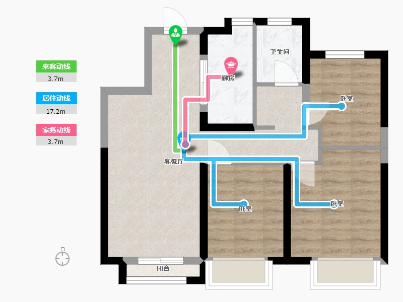 江苏省-无锡市-招商公园1872-60.48-户型库-动静线