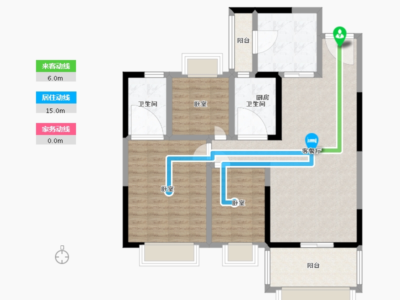 江苏省-南京市-恒大湖山半岛-94.36-户型库-动静线