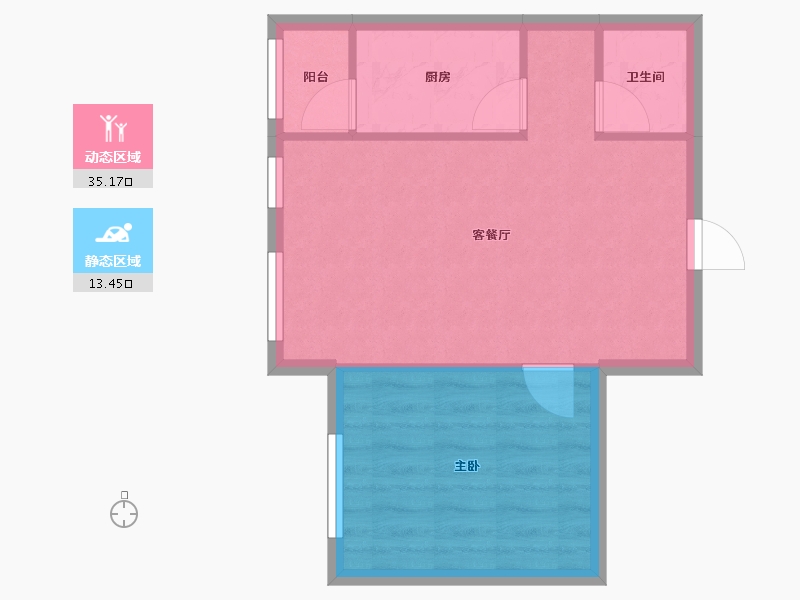 黑龙江省-大庆市-华溪龙城三期-43.97-户型库-动静分区