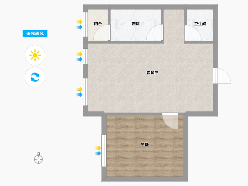 黑龙江省-大庆市-华溪龙城三期-43.97-户型库-采光通风