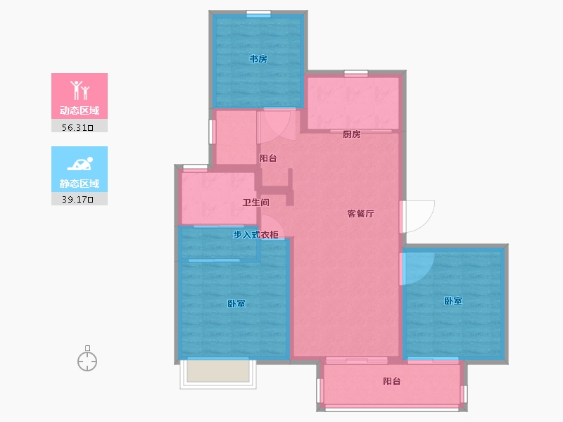 江苏省-南京市-珑悦-86.00-户型库-动静分区