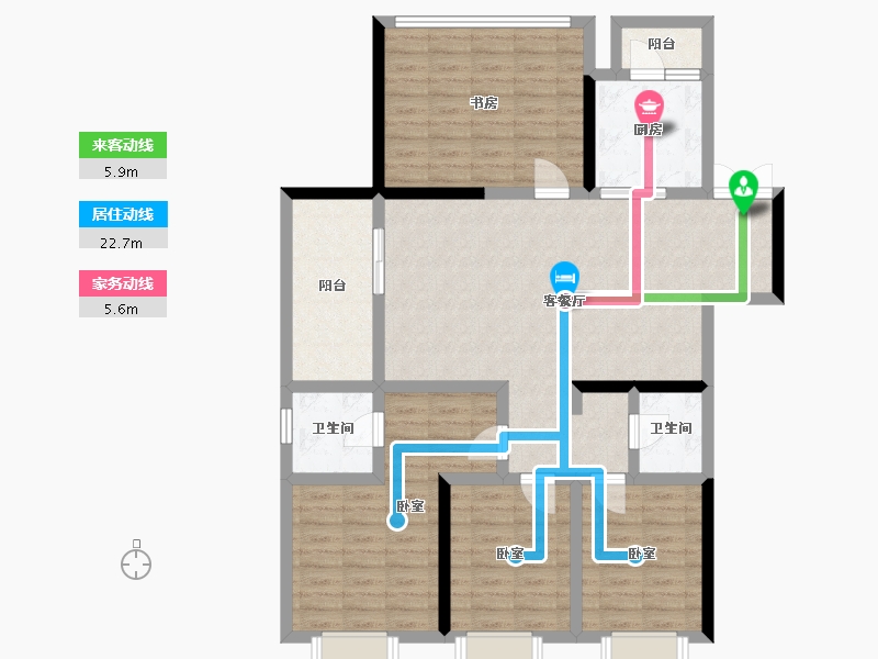 四川省-宜宾市-东燊长寿锦城-114.71-户型库-动静线