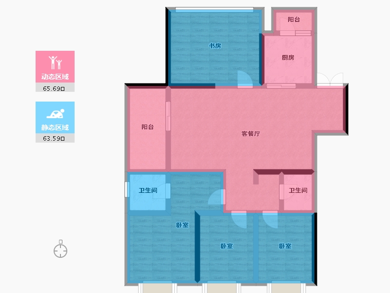 四川省-宜宾市-东燊长寿锦城-114.71-户型库-动静分区