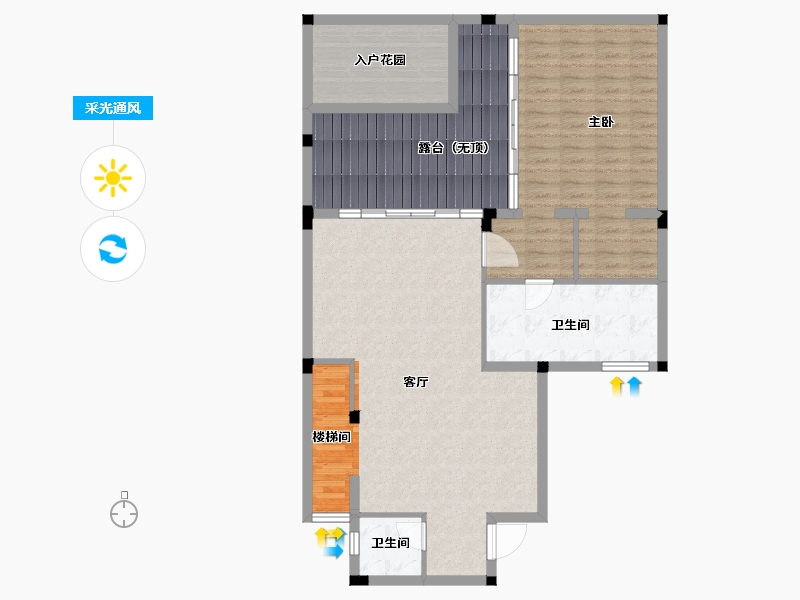 海南省-三亚市-碧桂园珊瑚宫殿-116.74-户型库-采光通风